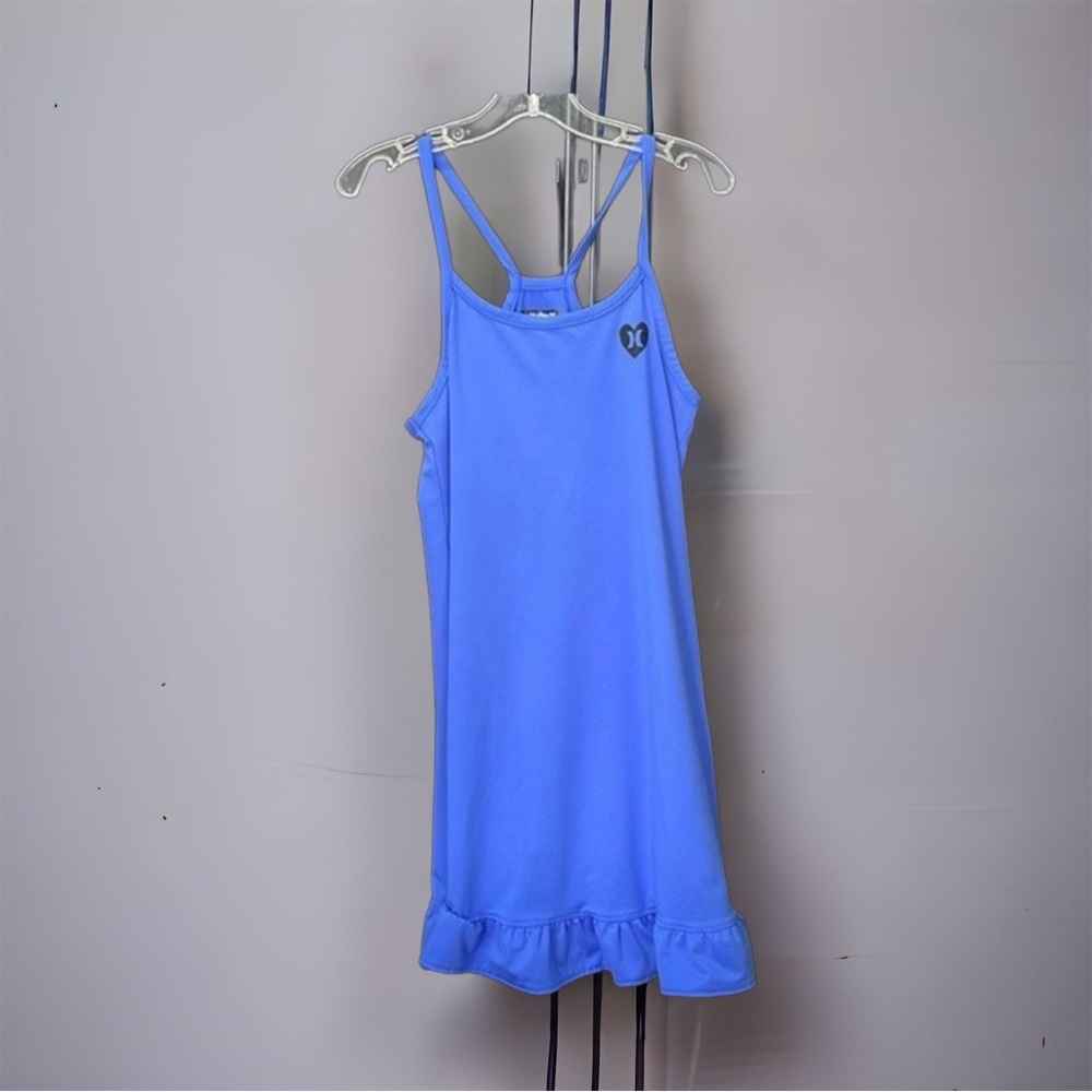 NWOT Girls Hurley Razor Back Blue Dress M(10-12)